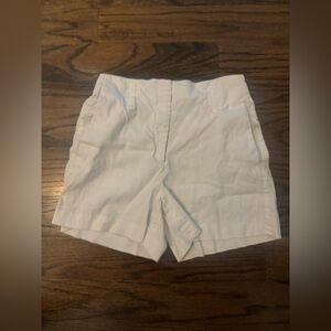 Theory - White Linen Shorts